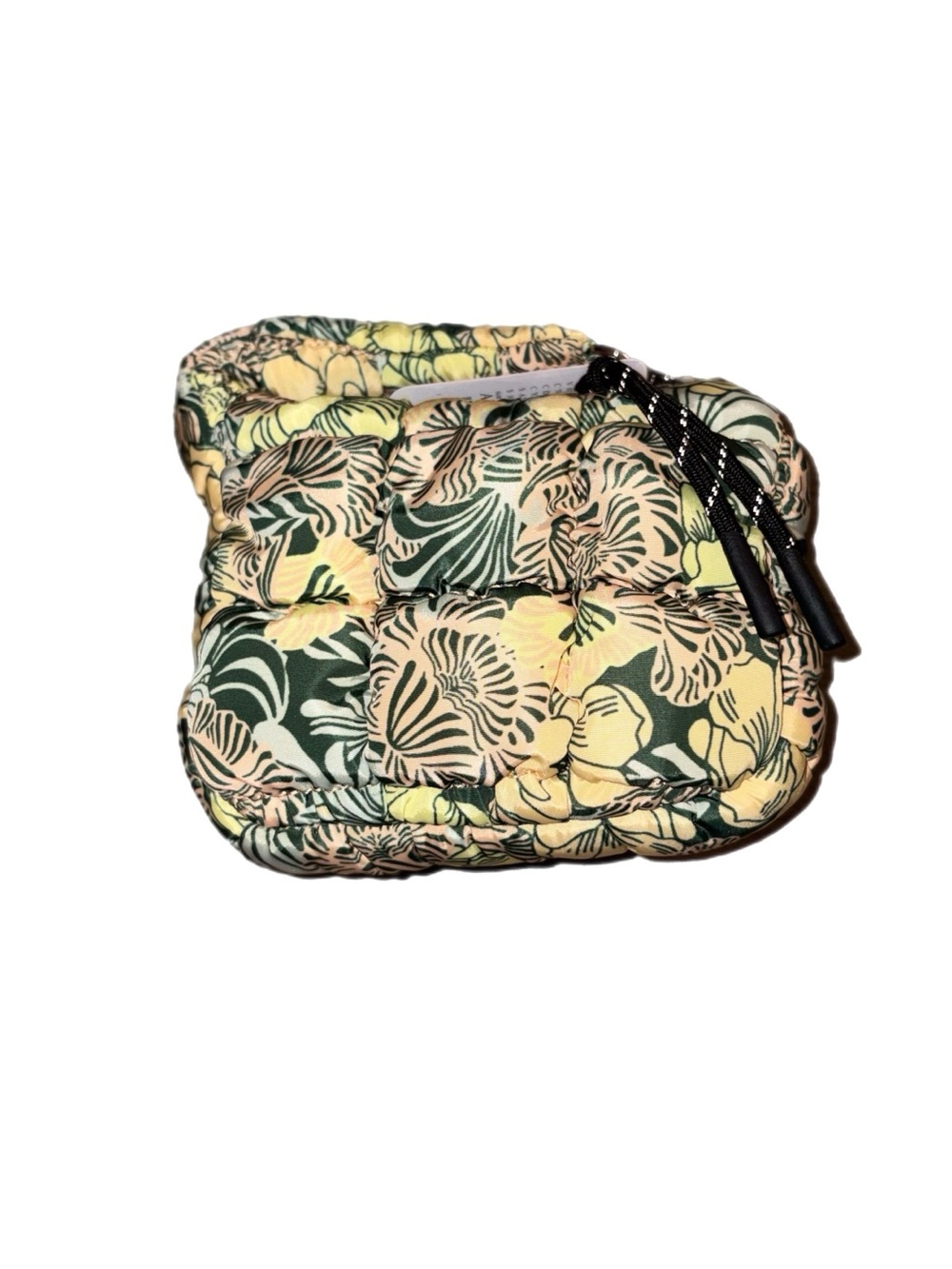 FP Movement Quilted Micro Pouch Dense Floral Yellow Pattern New With Tags - Picture 4 of 6